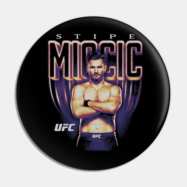 Stipe Miocic Retro Bitmap Pin by ganisfarhan