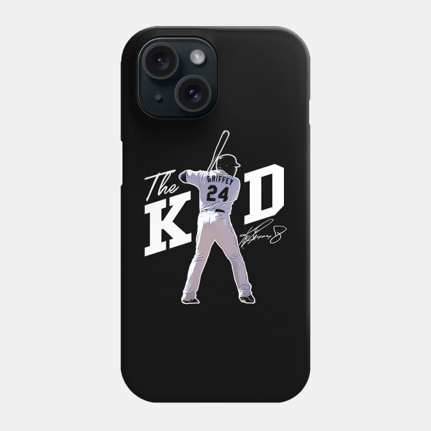 Ken Griffey Jr The Kid Basketball Legend Signature Vintage Retro 80s 90s Bootleg Rap Style Phone Case by CarDE