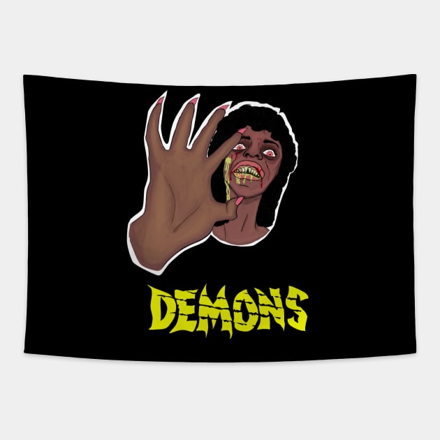 Demons Version 2 Tapestry by attackofthegiantants