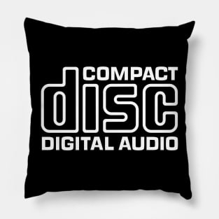 Compact Disc Digital Audio Logo CD Collector Audiophile Gift Cool Retro Vintage 80s 90s Aesthetic Meme Pillow