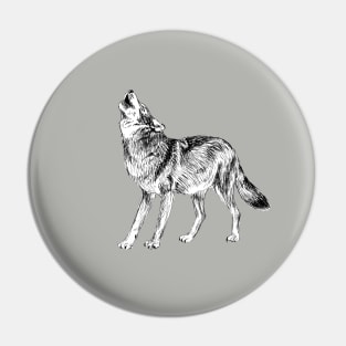 Wolf Print Pin