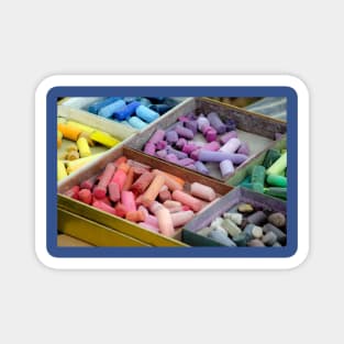 Colorful boxes of pastels Magnet