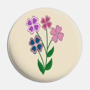 Glitter Flower Bush Pin