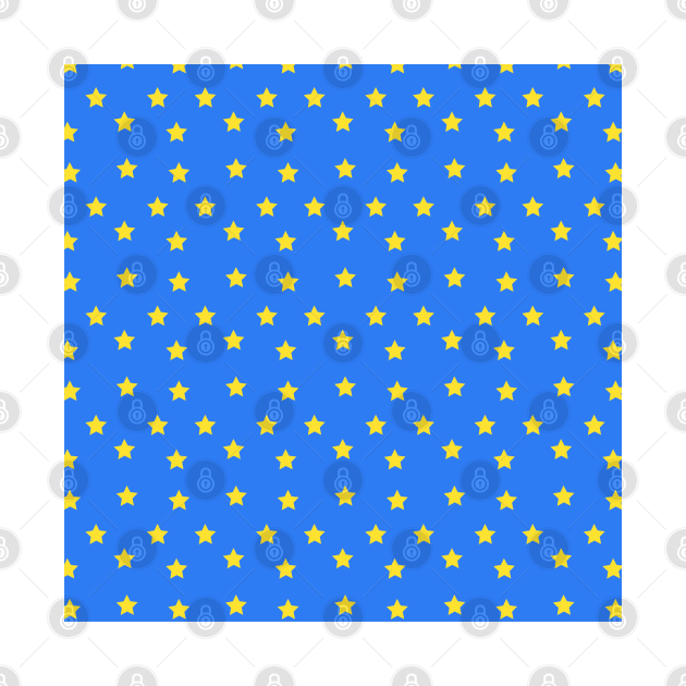 Abdullah | Blue and Yellow Stars Pattern by jeeneecraftz