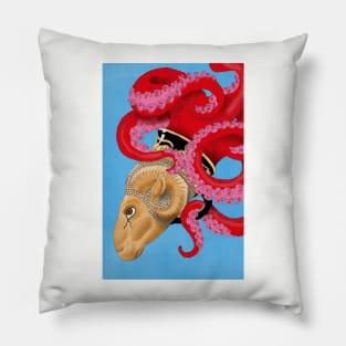 Octopus with Greek pottery Pillow