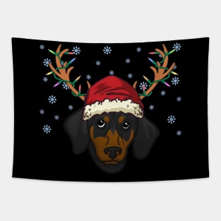 Christmas Dachshund reindeer dog Tapestry