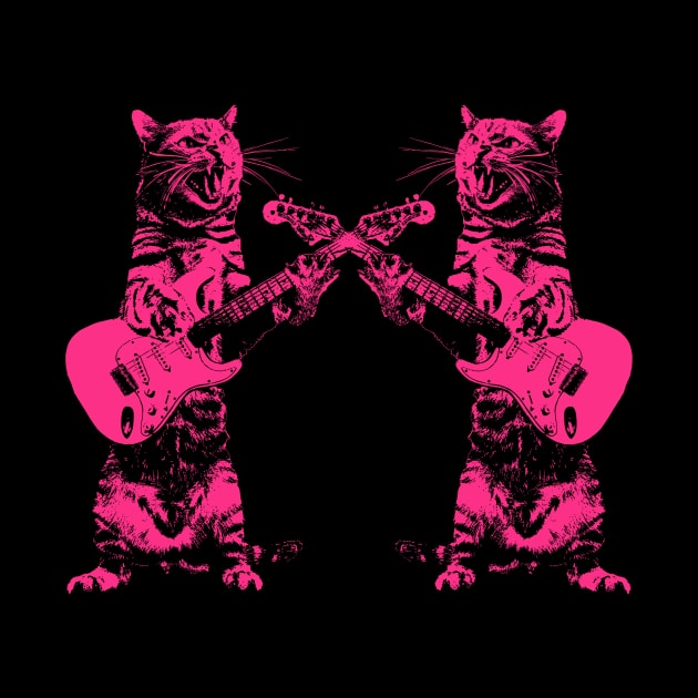 Double cat playing guitar by kumtulmabur