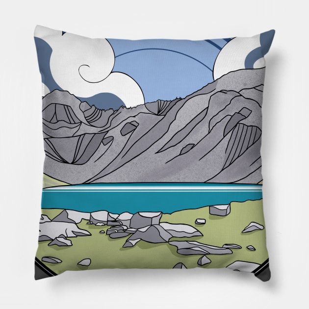 Reed Lake, AK Pillow by Tiny Bird Studio