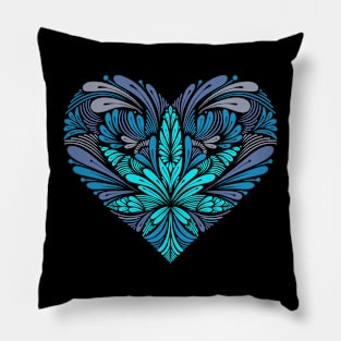 Blue Heart Pillow