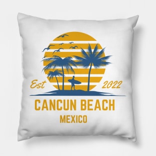 Cancun Beach Mexico 2022 Pillow