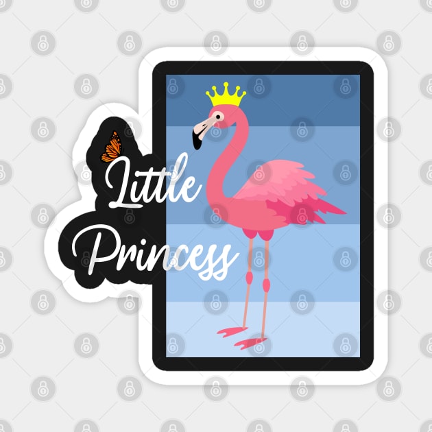 Little Princess Pink Flamingo Design Magnet by VelvetRoom