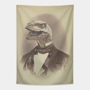 Gentleman Velociraptor Tapestry