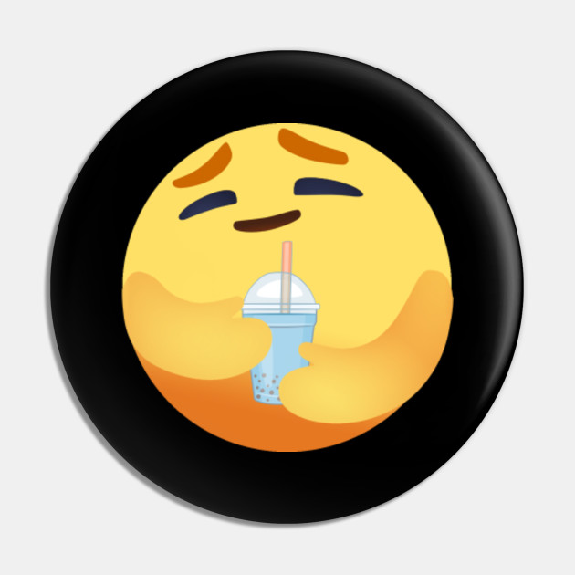 Fb Care Emoji Emoticon Hug Bubble Tea Milk Tea Lover Funny Quarantine Bubble Tea Milk Tea Care Emoji Pin Teepublic