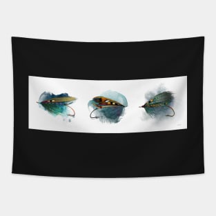 Classic Combo Salmon Flies Tapestry