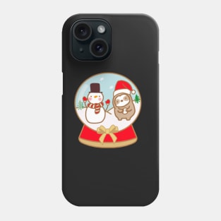 Cute Snow Globe Sloth Phone Case