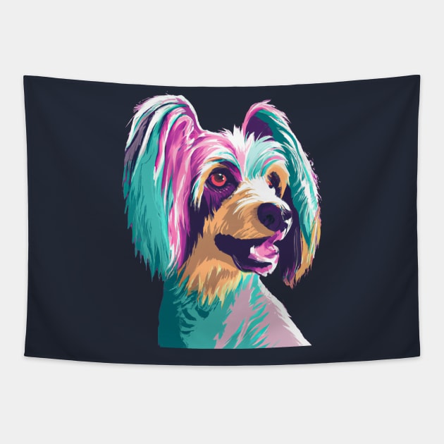 Chinese Crested Pop Art - Dog Lover Gifts Tapestry by PawPopArt