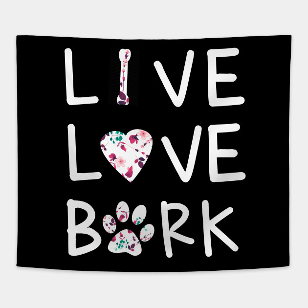 retro style live love bark puppy sign tshirt live love bark