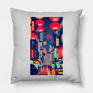 Tokyo night Pillow