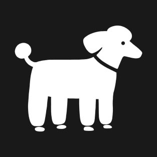 White Poodle Graphic T-Shirt