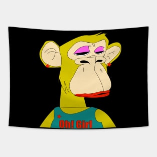 Newest Oh! girl sad ape nft (non fungible token) Tapestry