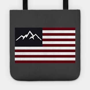 American Flag Mountain Tote