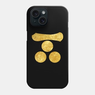 Mori Mon Japanese samurai clan in faux gold Phone Case