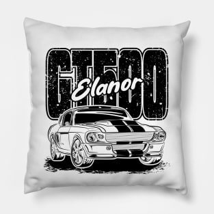 Mustang GT500 Elanor (Black Print) Pillow