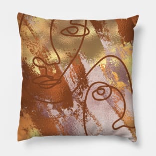 abstract art woman&man Pillow