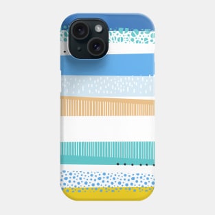 80s Memphis Style Abstract Beach Scene Phone Case