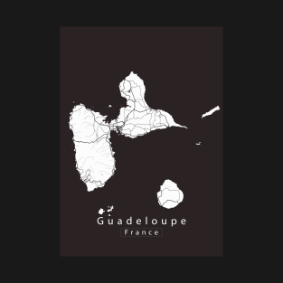 Guadeloupe France Island Map T-Shirt