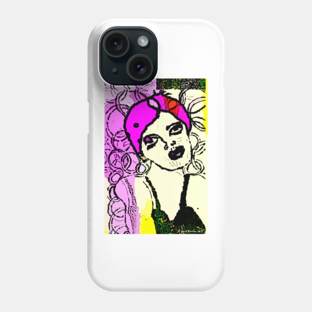 Mod Girl Dreaming Of Hair Removal Phone Case by Kater