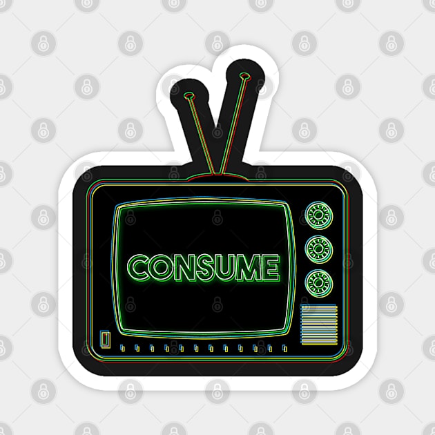 Retro TV | Consume | Pop Art Magnet by williamcuccio