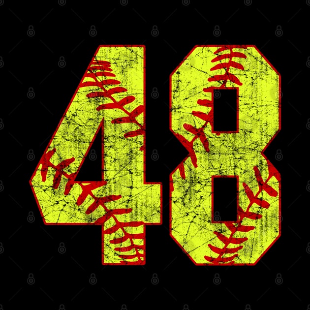 Fastpitch Softball Number 48 #48 Softball Shirt Jersey Uniform Favorite Player Biggest Fan by TeeCreations