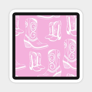 Pink and white cowboy boots 2 Magnet