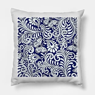 Butterfly and flower pattern Pillow