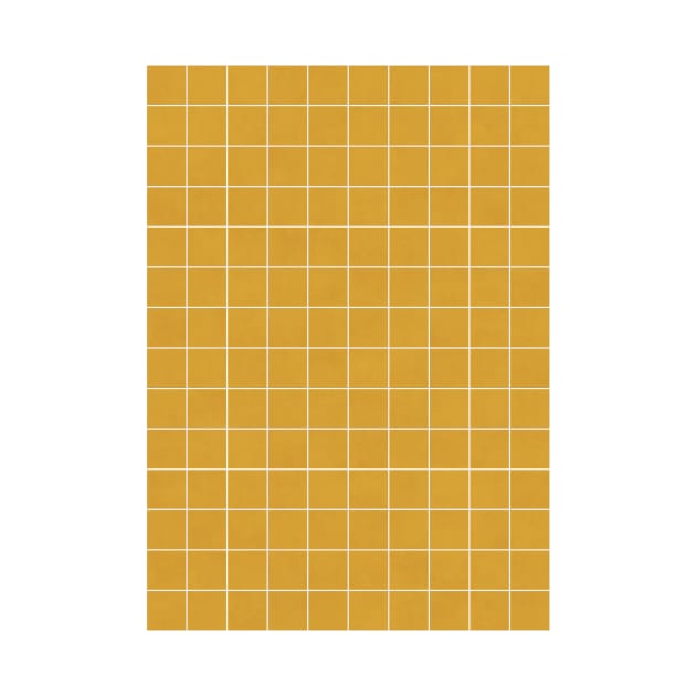 Small Grid Pattern - Mustard Yellow by ZoltanRatko