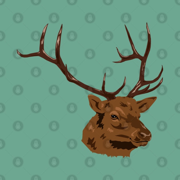 Stag Vector Portrait by TaliDe