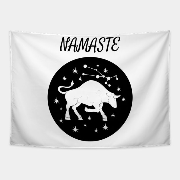 Namaste Taurus Tapestry by DesignIndex