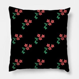 Floral line art pattern Pillow