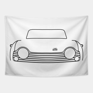 Triumph TR250 classic car outline graphic (black) Tapestry