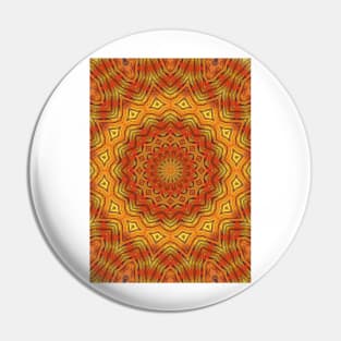 Vibrant Gold abstract symmetric mandala pattern Pin