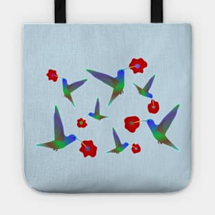 Happy Hummingbirds in Flight Tote