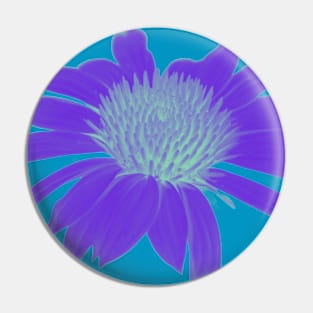 Neon Purple Daisy Pin