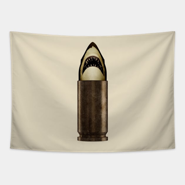 Shell Shark Tapestry by NicholasEly