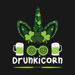 Drunkicorn - St Patrick's Day Unicorn T-Shirt