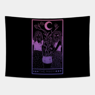 Midnight Margarita Moon - tarot card bi pride pastel Tapestry
