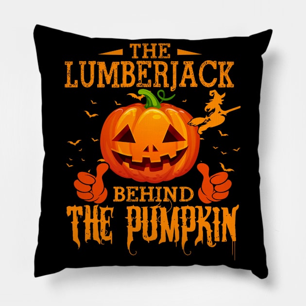 Mens The CHEF Behind The Pumpkin T shirt Funny Halloween T Shirt_LUMBERJACK Pillow by Sinclairmccallsavd