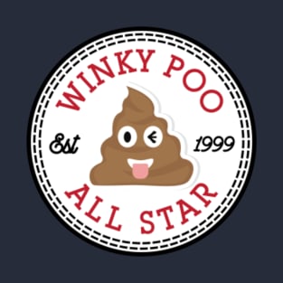 Winky Poo Emoji All Star Converse Logo T-Shirt