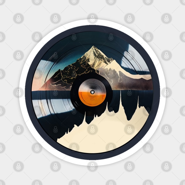 Vinyl Record - Mountain Dream Magnet by Bondoboxy