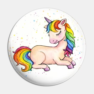 Sleeping Rainbow Unicorn Pin